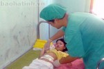 Bệnh nhân Nhi được chăm sóc sau phẫu thuật tại Bệnh viện đa khoa Thạch Hà