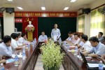 Thứ trưởng Bộ Y tế Lê Quang Cường phát biểu tại buổi làm việc