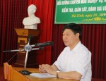 Bác sĩ Trần Xuân Dâng - Phó Giám đốc Sở Y tế phát biểu tại lớp tập huấn
