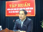 Bác sĩ Nguyễn Tuấn -  Phó Giám đốc Sở Y tế phát biểu chỉ đạo tại lớp tập huấn