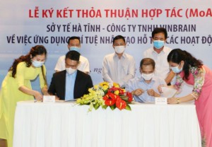 Sở Y tế và Công ty TNHH VinBrain ký kết thỏa thuận hợp tác.