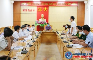 Phó Chủ tịch UBND tỉnh Lê Ngọc Châu làm việc với huyện Thạch Hà bàn biện pháp cấp bách phòng, chống dịch Covid-19