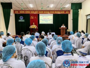 Trung tâm Y tế huyện Thạch Hà tổ chức thi kiểm tra kiến thức và tay nghề Điều dưỡng, Hộ sinh năm 2022