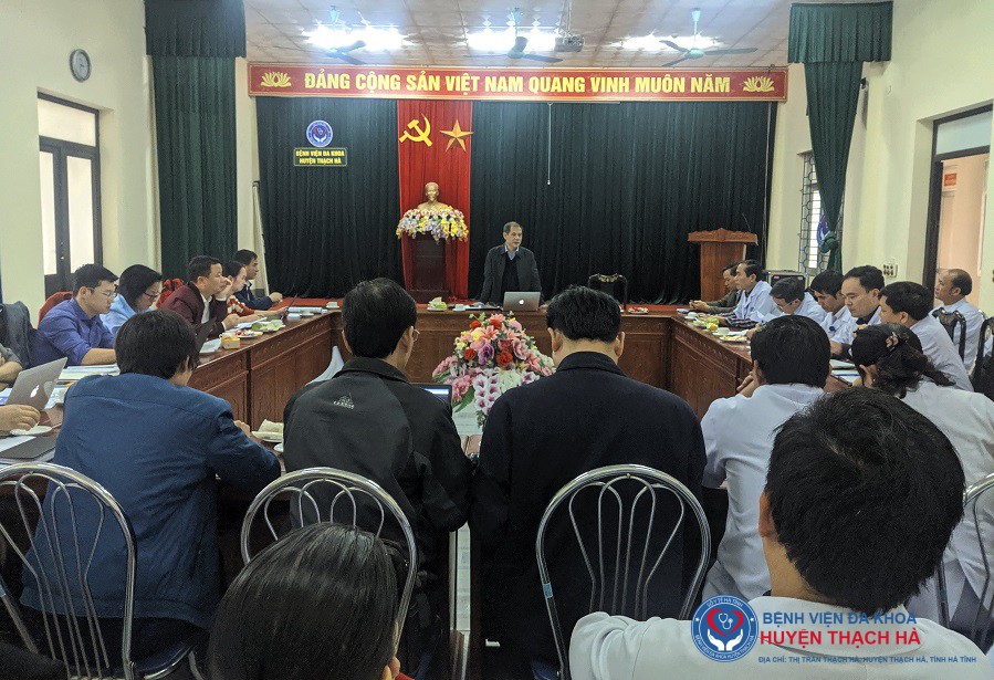Đồng chí Nguyễn Tuấn - Phó Giám đốc Sở Y tế phát biểu kết luận kiểm tra, đánh giá.