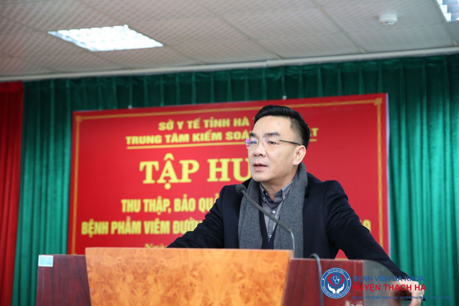 Tiến sỹ Nguyễn Lương Tâm - Giám đốc Trung tâm Kiểm soát bệnh tật phát biểu chỉ đạo tập huấn