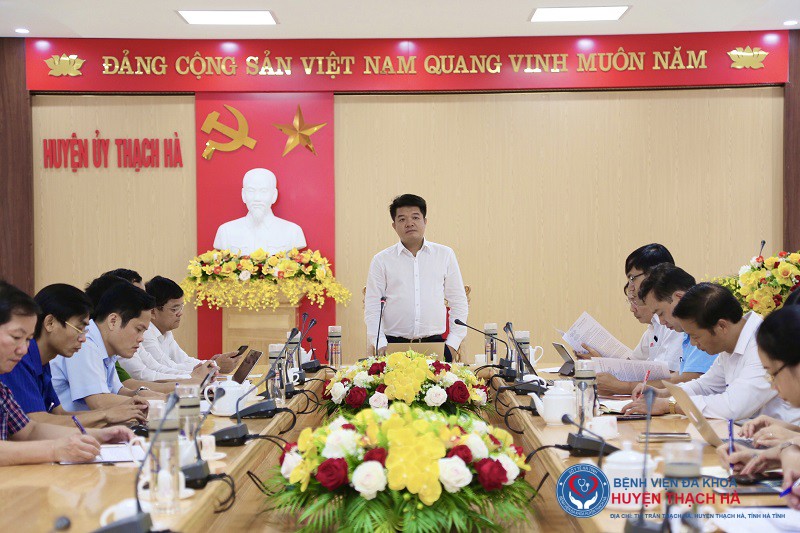 BTV Huyện ủy Thạch Hà họp triển khai thực hiện đồng bộ các giải pháp phòng, chống dịch bệnh Cocvid -19